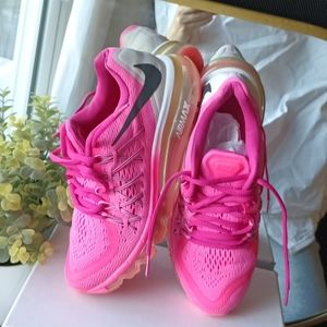 Nike Air Max sneakers hot pink Nike shoes Neon pink running shoes